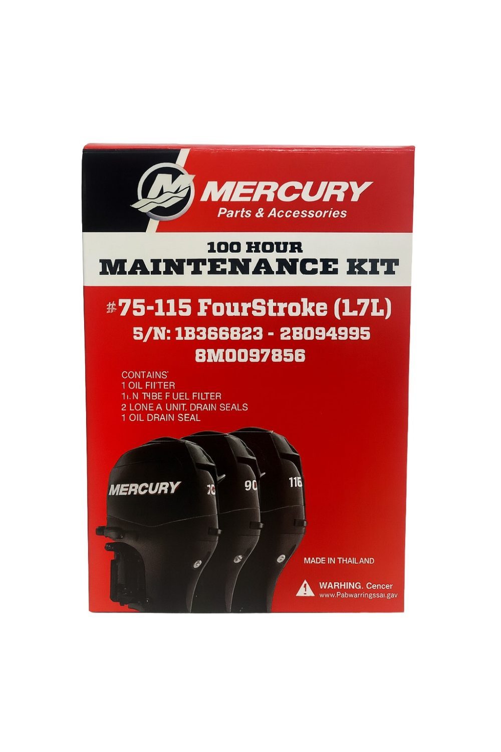 Mercury 100-timers Servicekit EFI 75-115 HK (1,7L) 2006-2014