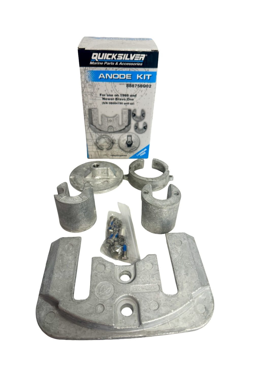 Quicksilver Anodesett Aluminium Bravo One (1988 og nyere) – 888758Q02