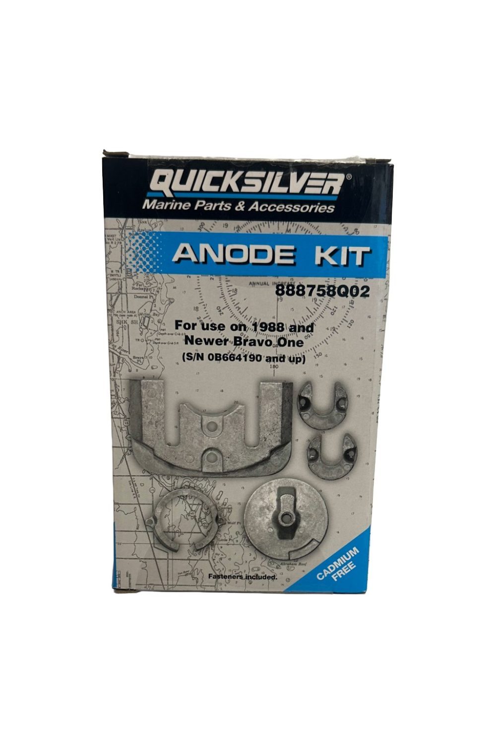 Quicksilver Anodesett Aluminium Bravo One (1988 og nyere) – 888758Q02